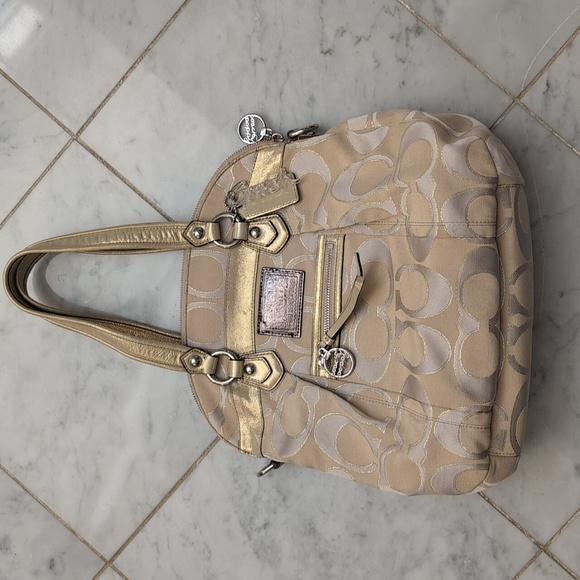 Coach Poppy 2010 Signature Gold 2 Way Satchel/Crossbody - Picture 15 of 15